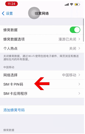 瀍河回族苹果14维修网分享如何给iPhone14的SIM卡设置密码 